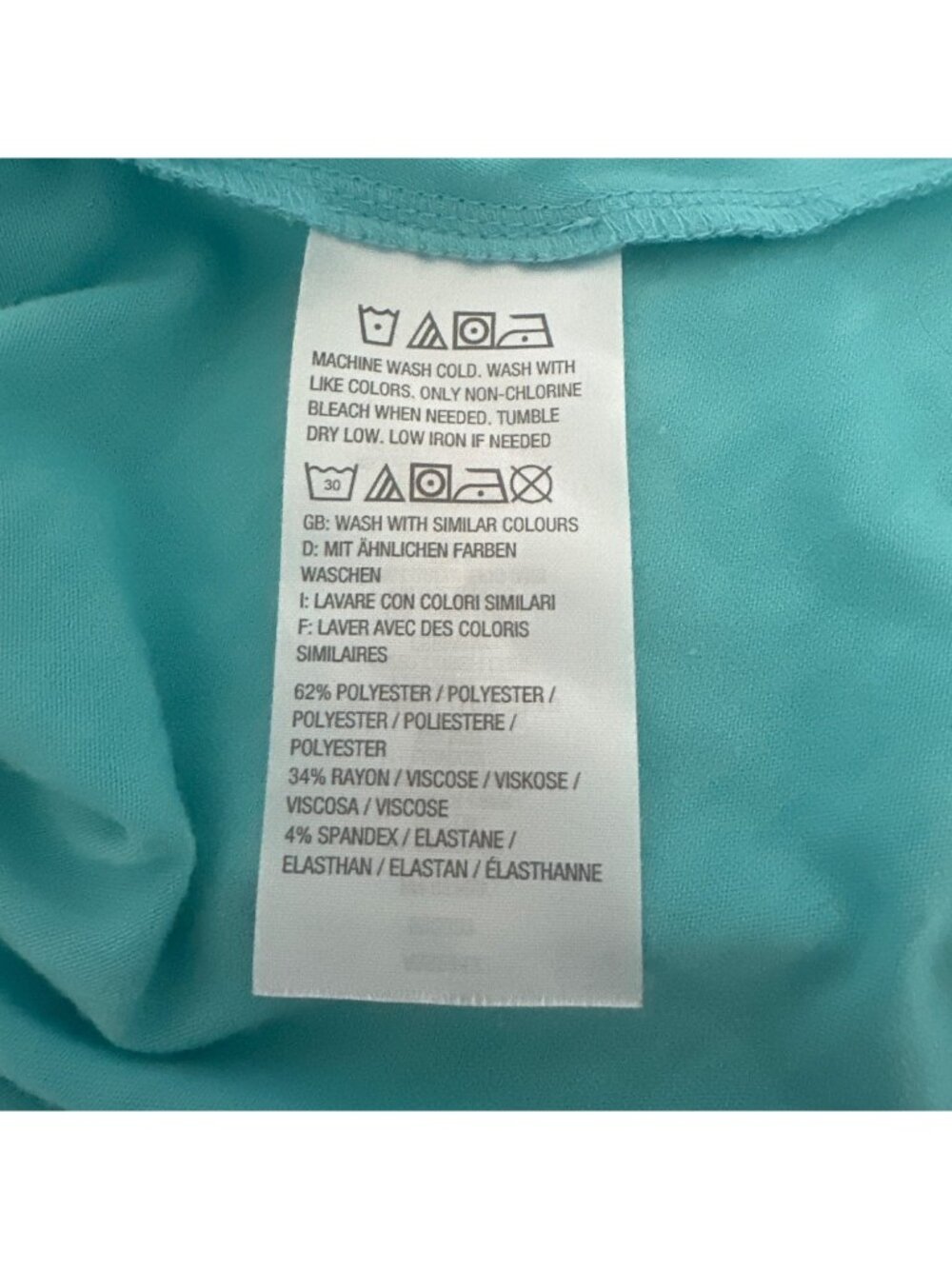 Logo Lounge Turquoise Sleeveless Asymetric Tunic Tank With Pocket US XL - Picture 6 of 13